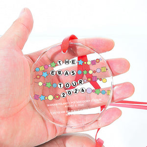 The Eras Tour 2024 Glass Ornament, Christmas Gifts For Swifties