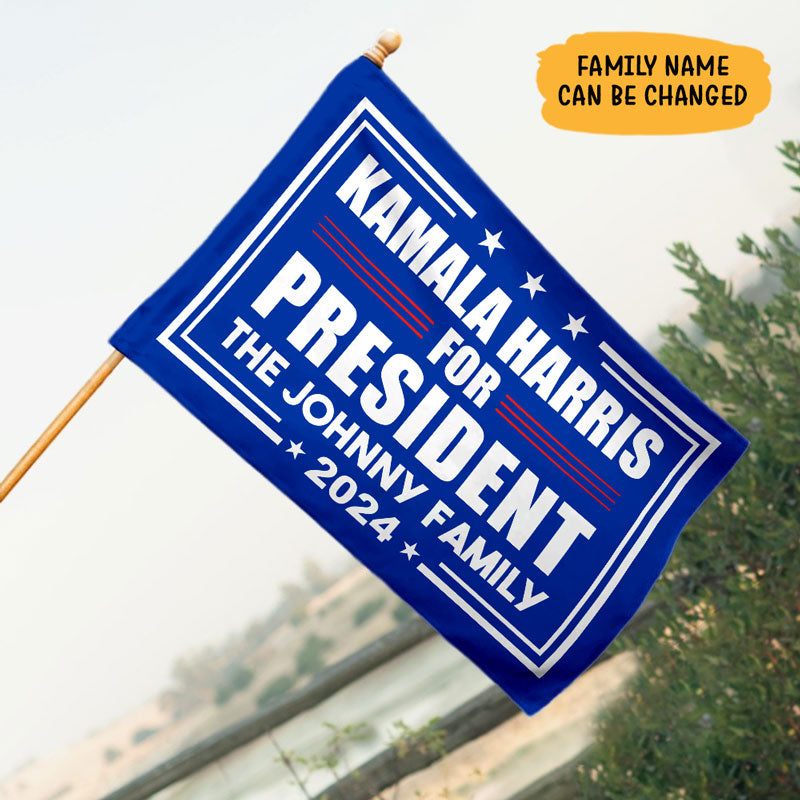 Kamala Harris For President 2024, Kamala Harris Personalized House Flag, Home Decoration, Election 2024