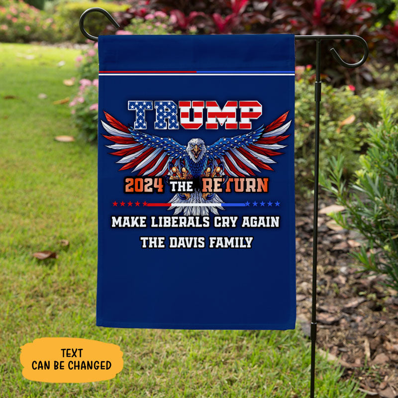 Trump 2024 The Return, Personalized House Flag, Home Decoration, Election 2024