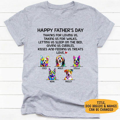 Personalized dog mom shirt, gift for dog lovers - Thanks for loving me dog Pop Art, custom t-shirt for dog lovers