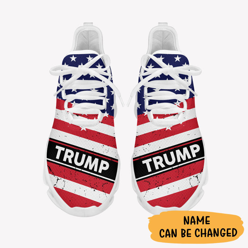 Trump US Flag MaxSoul Shoes, Personalized Trump Sneakers, Trump Shoes, Election 2024