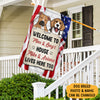 Welcome To The Dog House, Personalized House Flags Custom Photo, Decoration For Dog Lovers