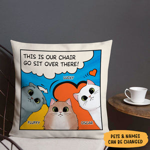 This Is Our Couch Sit Over There Comics Style, Personalized Pillow, Custom Gift For Pet Lovers
