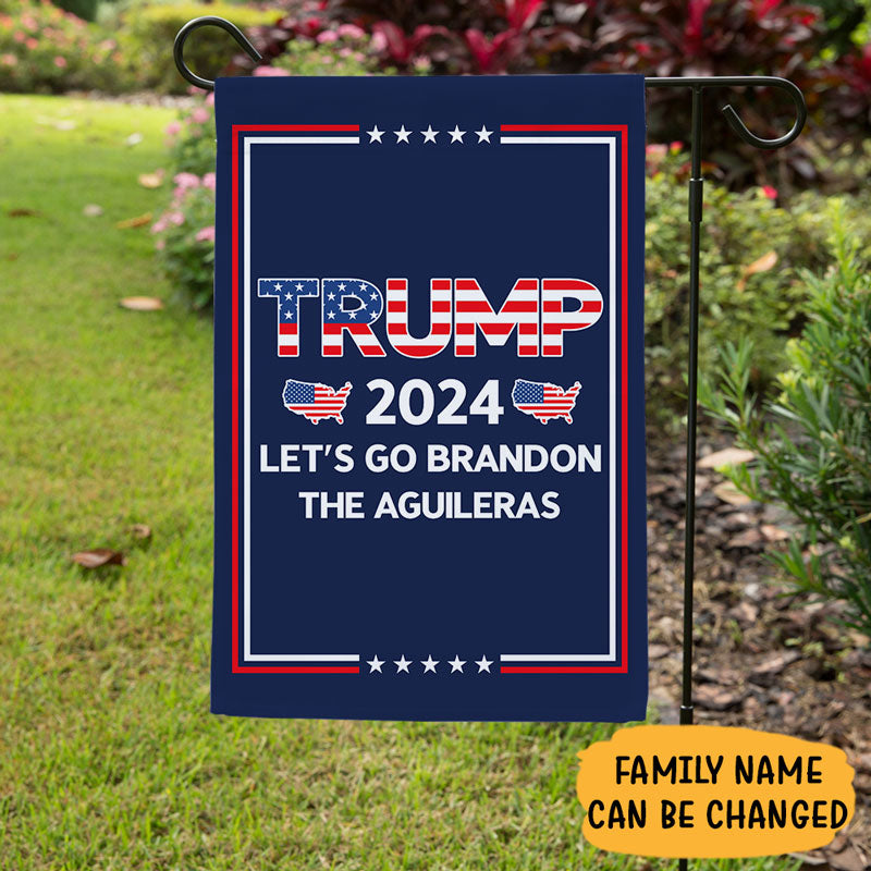 Let's Go Brandon Trump 2024, Personalized House Flag, Home Decoration, Election 2024