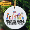 Unity Over Division Kamala Harris Tim Walz, Personalized Ornament, Kamala Ornaments, Election 2024