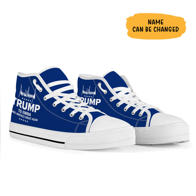 Make America Great Again Trump High Top Shoes, Personalized Trump Sneakers, Trump Shoes, Election 2024