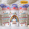 I Am Kind Smart Brave, Personalized Water Bottle With Straw, Back To School Gift For Kid