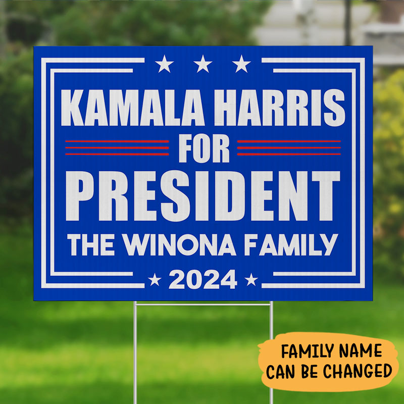 Kamala Harris For President 2024, Personalized Yard Sign, Kamala Harris Sign, Election 2024
