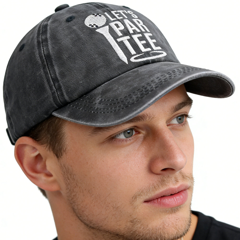 Golf Gifts Hats for Mom Dad, Par Tee Hats for Men Women, Adjustable Embroidered Wash Cotton Baseball Cap
