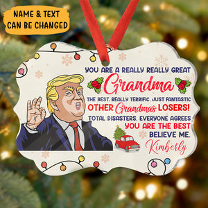 You Are A Really Really Great Dad Mom Trump, Personalized Shape Ornaments, Trump Ornaments, Election 2024