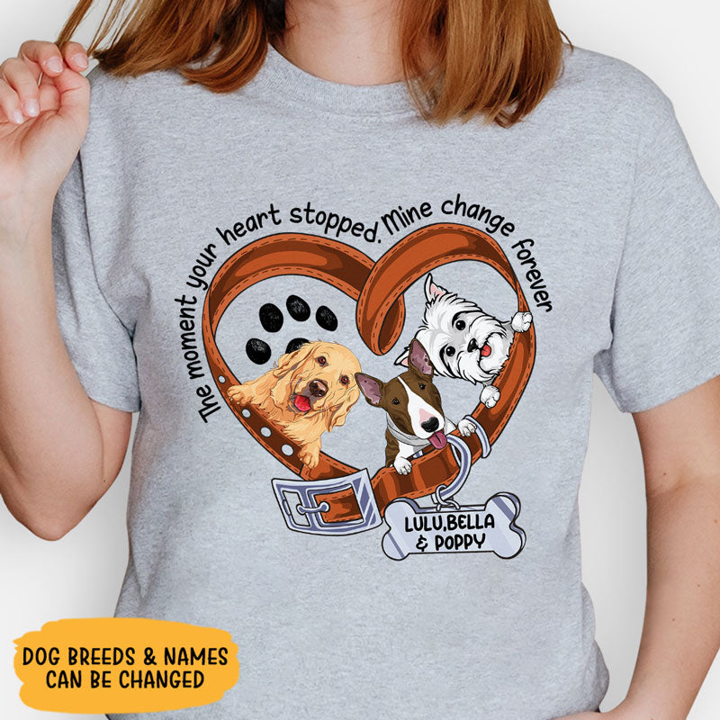 You Left Paw Prints In My Heart, Personalized Shirt, Gifts For Dog Lovers, Custom Photo