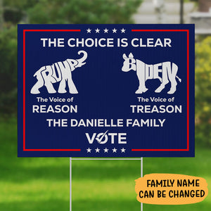 The Voice Of Reason Trump, Personalized Yard Sign, Trump Yard Sign, Election 2024