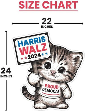 Harris Walz Proud Democat Yard Signs, Gift For Kamala Harris Supporters, Election 2024