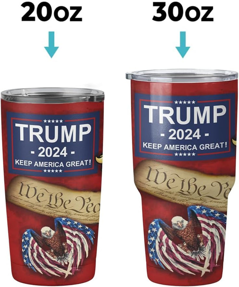American Flag Tumbler 2024, Gift For Trump Supporters, Election 2024