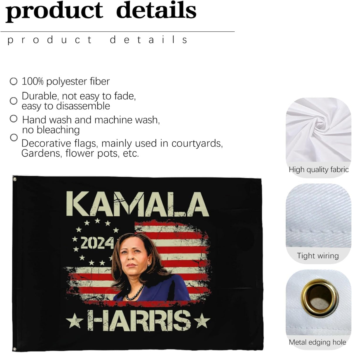 Kamala Harris American House Flag, Gift For Kamala Harris Supporters, Election 2024