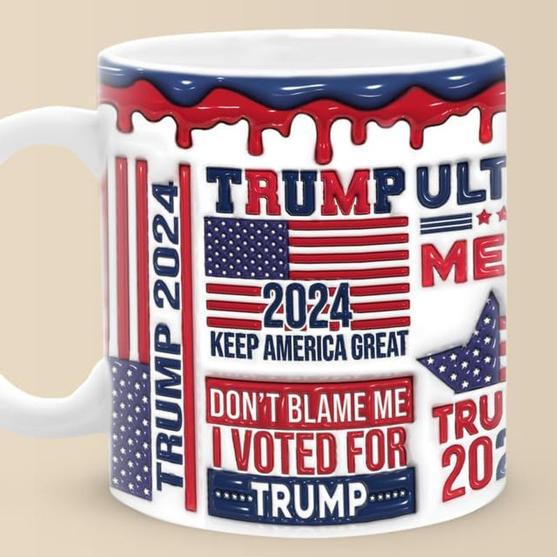 Trump 3D Inflated Mug, Gift For Trump Supporters, Election 2024