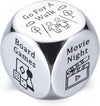 Night Dice for Couples: Engraved Steel Takeout Dice – Fun Gifts for Her, Ideal for Choosing Dinner Options, Gift For Couple