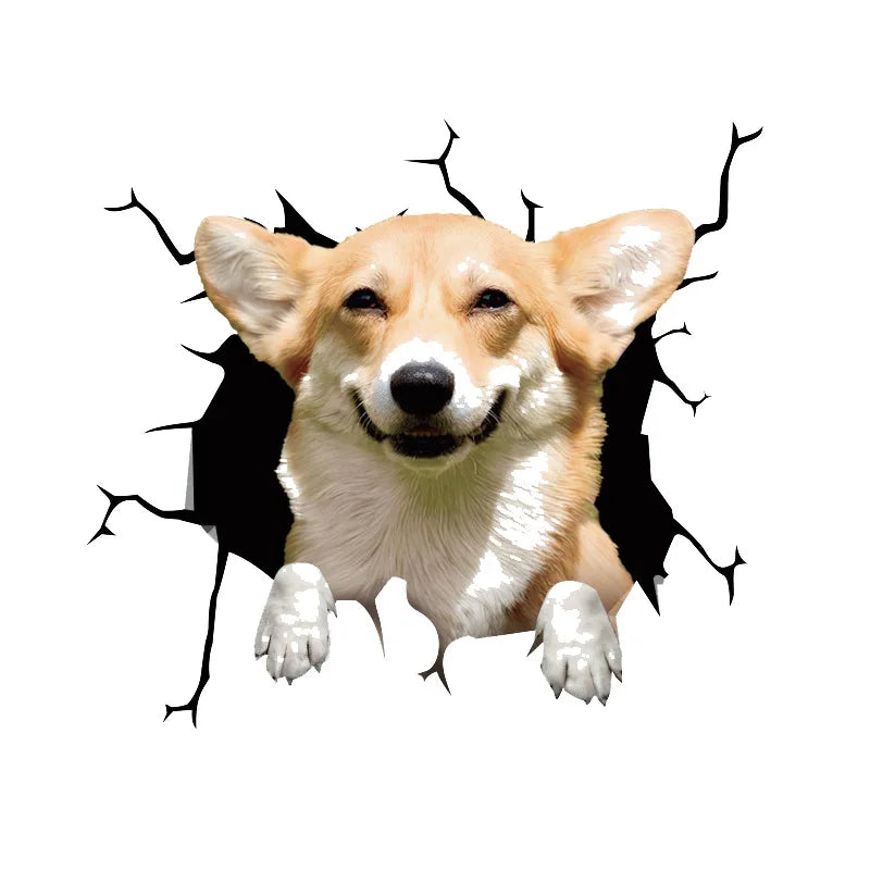 3D Dog Car Sticker Waterproof Cat Car Sticker Toilet Sticker Wall Stickers Removable Art Decals Sticker Home Decor Dropshipping