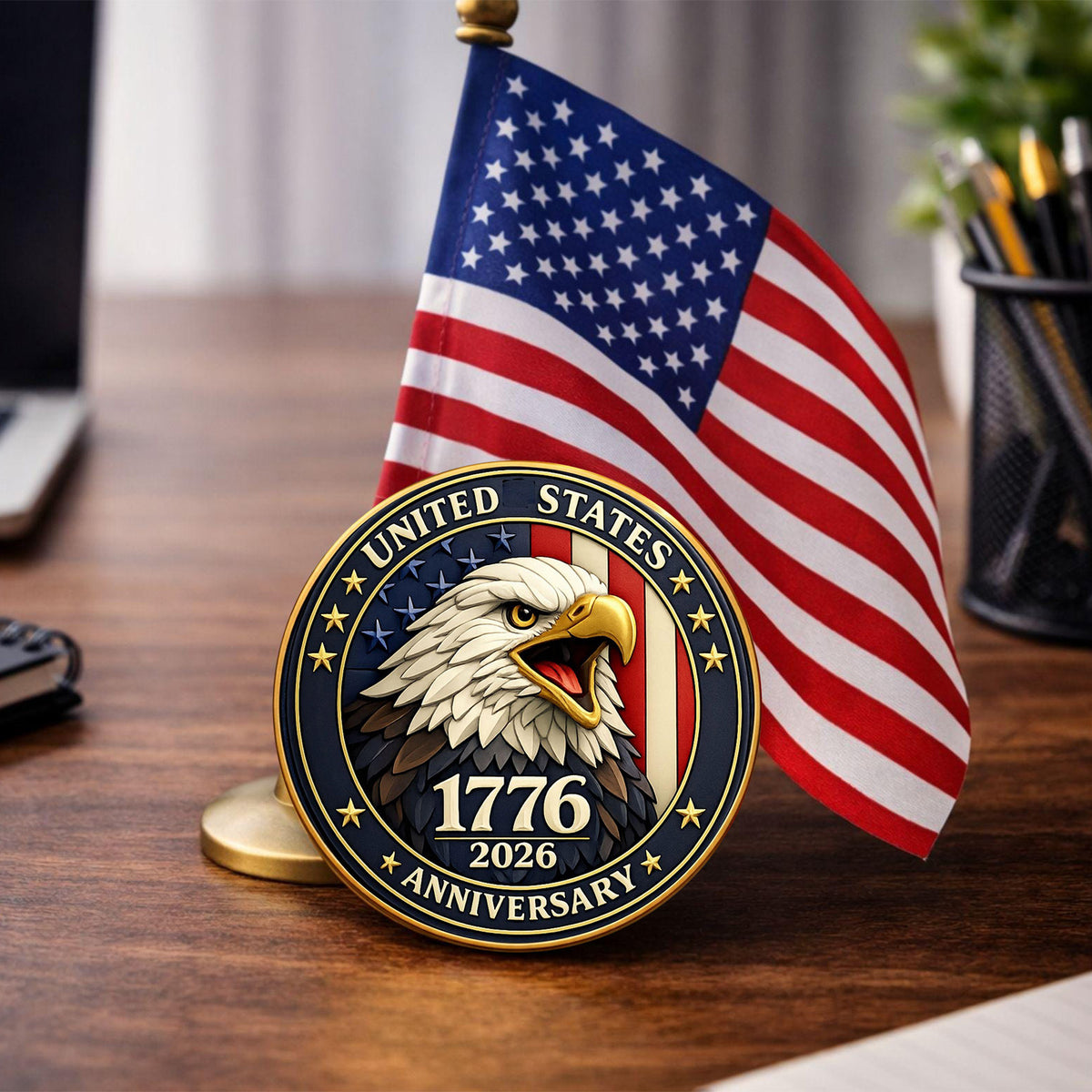 3D Embossed 250th Anniversary Coin, Commemorative Challenge Coin, Collectible Souvenir Gift, Limited Edition Coin