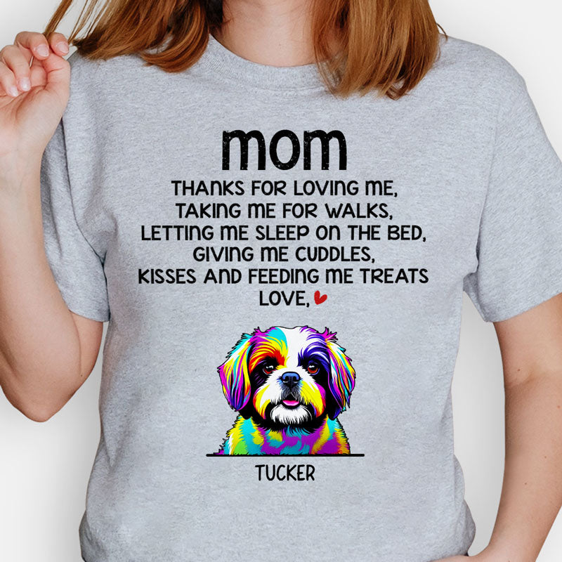 Thanks For Loving Me Dog Pop Art, Personalized Shirt, Gifts For Dog Lovers