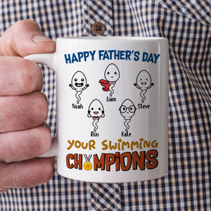 Happy Father's Day Your Swimming Champion, Personalized Mug, Father's Day Gift