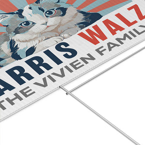 Harris Walz Cat, Personalized Yard Sign, Kamala Harris Sign, Vote Kamala, Election 2024