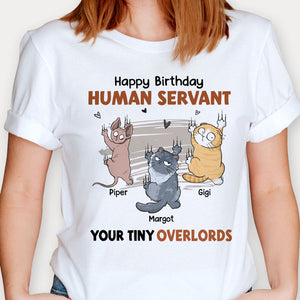 Human Servant Your Tiny Overlord, Personalized Shirt, Gifts For Cat Lovers