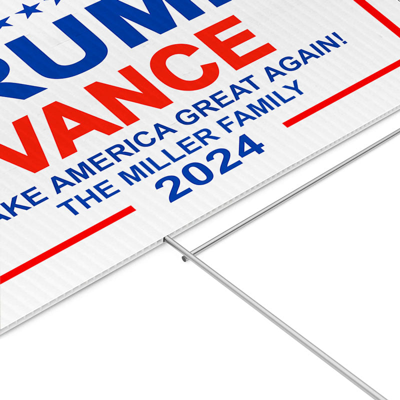 Trump Vance Make America Great Again 2024, Personalized Yard Sign, Trump Sign, Election 2024