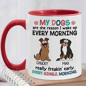 The Reason I Wake Up Every Morning, Personalized Ceramic Mug, Gift For Dog Lovers