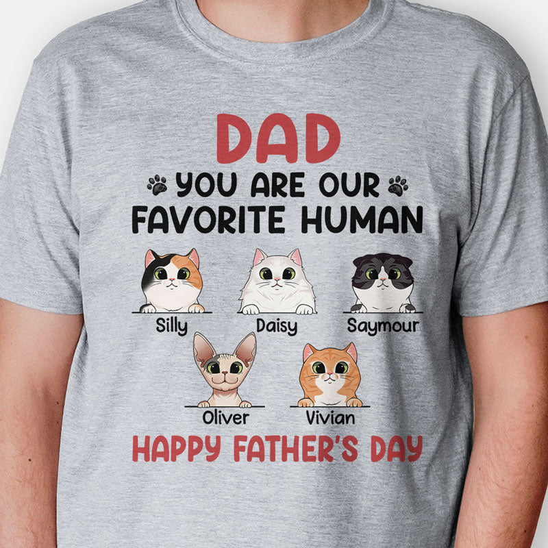 You Are My Favorite Human Cat Version, Personalized Shirt, Gifts For Cat Lovers, Custom Photo