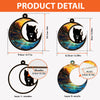 Loss Of Cat Sympathy Silhouette, Personalized Memorial Suncatcher, Memorial Ornament For Loss Of Cat
