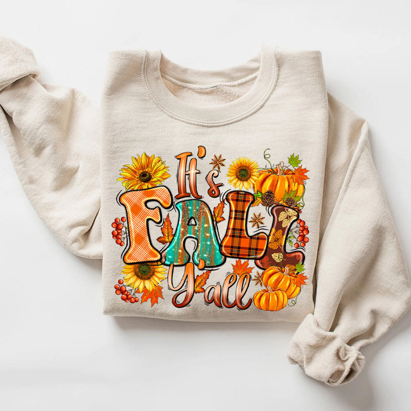 It's Fall Y'all Sweater, Autumn Sweatshirt, Fall Girl Pumpkin Spice, Fall Vibes