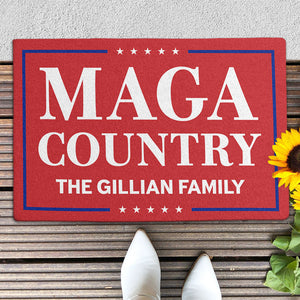 Maga Country Trump, Personalized Doormat, Trump Doormat, Home Decoration For Trump Fans, Election 2024