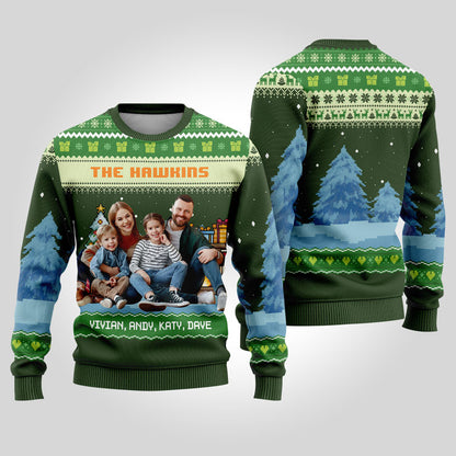 Custom Photo Family Funny Shirt, Personalized All-Over-Print Sweater, Kid Sweatshirt, Ugly Sweater
