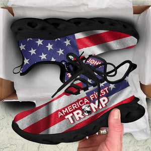 America First Trump MaxSoul Shoes, Personalized Sneakers, Gift For Trump Fans, Election 2024