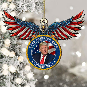 Make Liberals Cry Again America Eagle, Personalized Shape Ornament, Trump Ornament, Election 2024