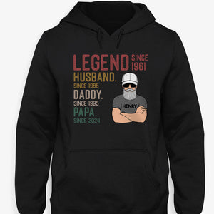 Legend Husband Father Dark Shirt, Personalized Shirt, Father's Day Gifts