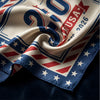 USA 250th Anniversary Silk Bandana (1776-2026), Vintage American Flag Stars & Stripes Scarf