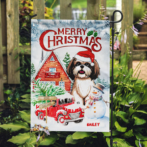 Merry Christmas, Personalized Garden Flags, Christmas Gifts For Dog Lovers, Custom Photo