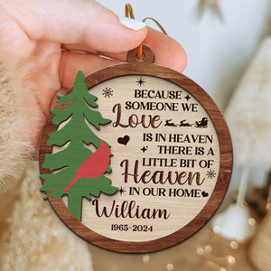 Someone We Love Is In Heaven, Personalized 2 Layers Ornaments, Memorial Ornaments For Loss Of Loved One