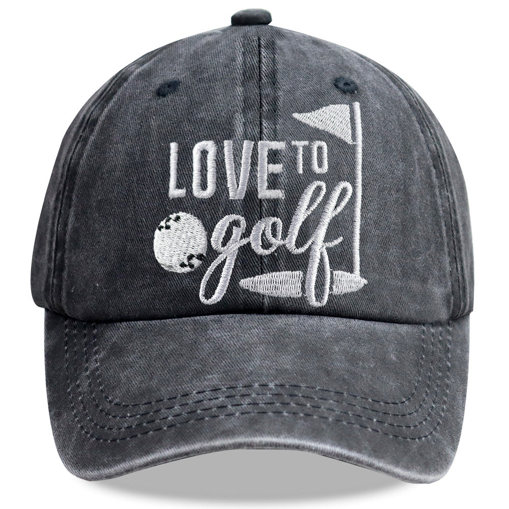 Golf Hats for Men Women, Golf Gifts for Mom Dad, Adjustable Embroidered Wash Cotton Baseball Cap