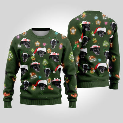 Custom Face Light Up, Personalized All-Over-Print Sweatshirt, Funny Ugly Sweater, Custom Photo