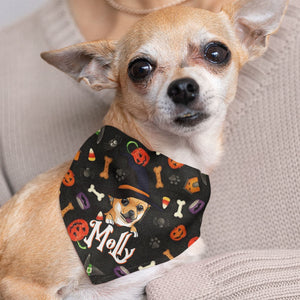 Halloween Dog Bandana, Personalized Bandana, Custom Gift For Dog