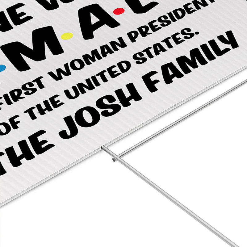 First Woman President Kamala Harris, Personalized Yard Sign, Kamala Harris Sign, Election 2024