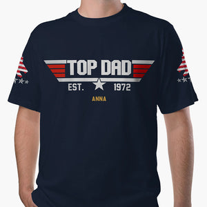 Top Papa Shirt, Personalized Shirt, Father's Day Gifts For Dad