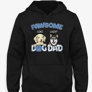 Pawsome Dog Dad, Personalized Dark Shirt, Gift For Dog Dad