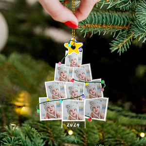 Custom Photo Family Christmas Tree, Personalized Shape Ornaments, Family Gifts, Christmas Ornament