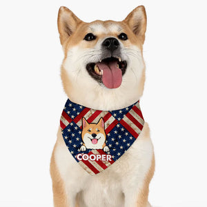 Patriotic Dog Bandana, Personalized Bandana, Custom Dog Lovers Gifts