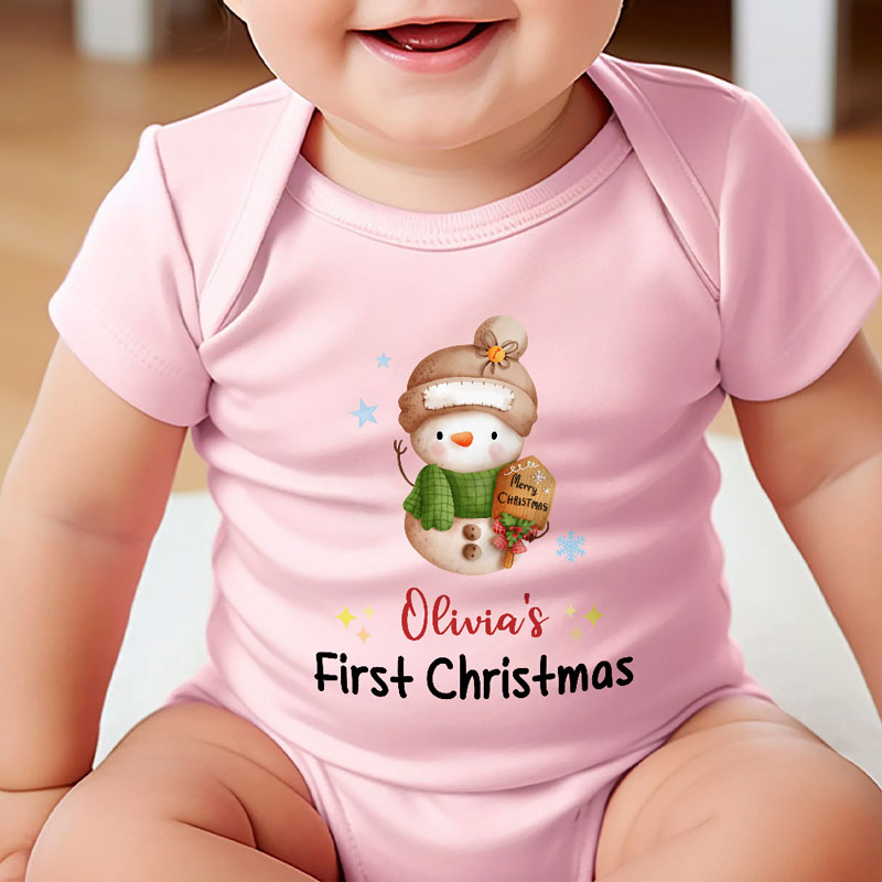 Baby First Christmas, Personalized Baby Clothes, Custom Baby Onesies, Baby Shower Gifts