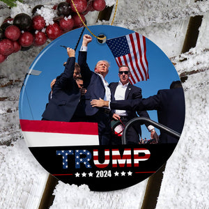 Trump Assassination Attempt, Trump Fight, Trump Ornaments, Election 2024